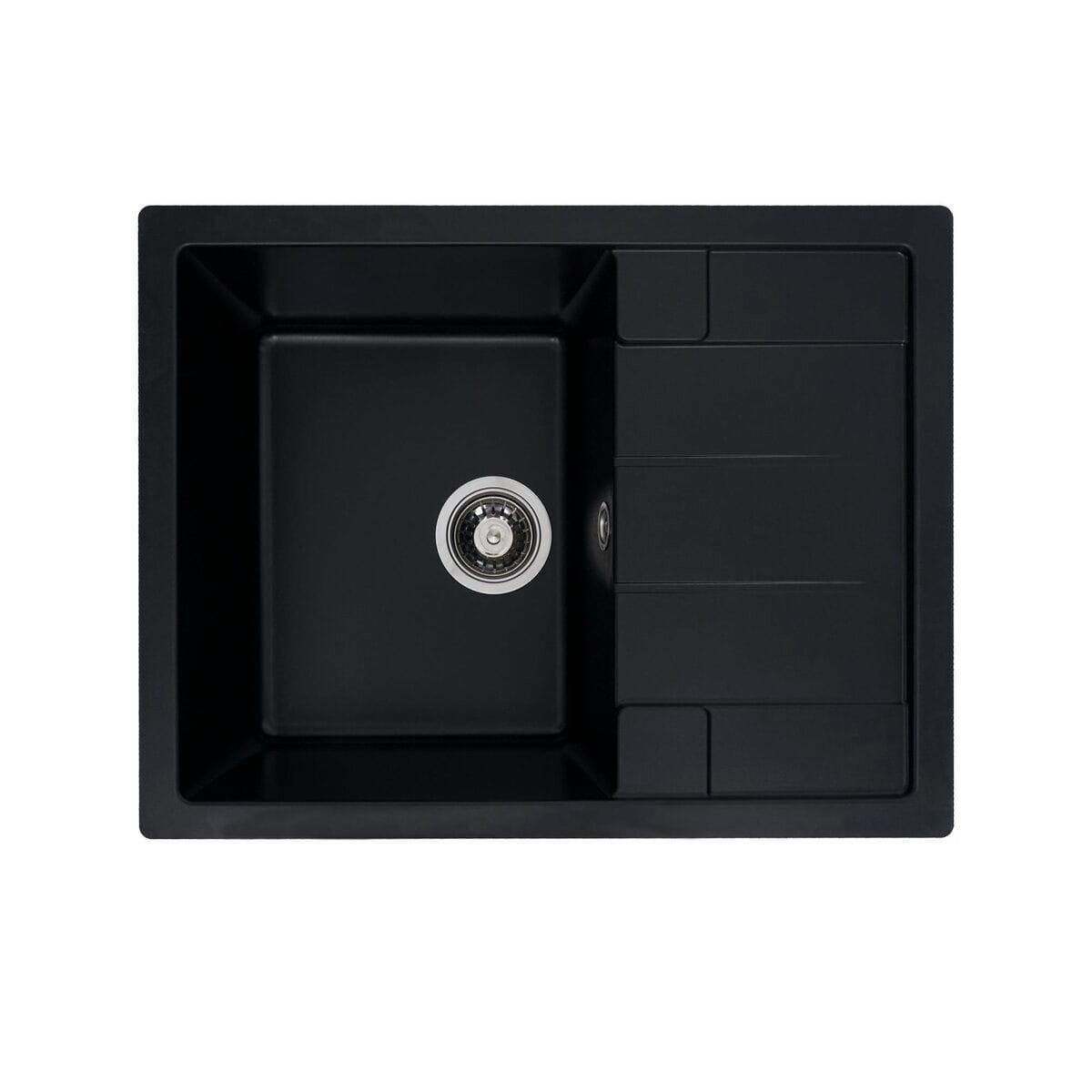 Мойка гранитная Valeso Intenso 650х500 врезная прямоугольная Черный матовый (PLTM-SP000046812)