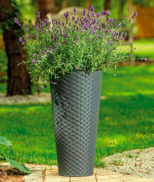 Горшок для цветов Form-Plastic Rattana Slim-40 Антрацит (3850-014) - фото 5