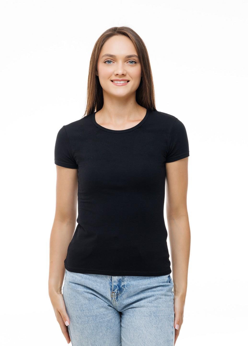 Футболка женская Наталюкс с коротким рукавом с бамбука XS Черный (5123533290911)