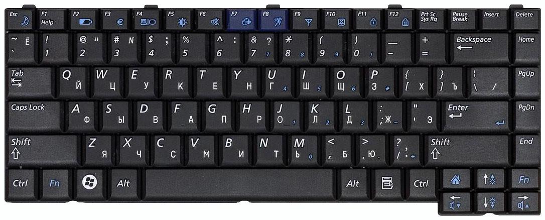 Клавиатура для ноутбука Samsung P460 Black
