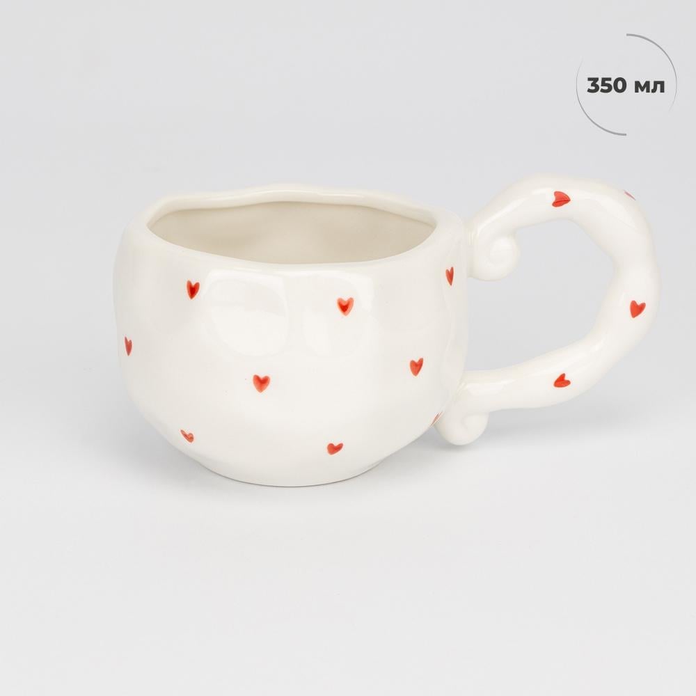 Чашка керамічна Сердечко 350 мл (9295-020) - фото 2 Чашка керамічна Сердечко 350 мл (9295-020) - фото 2