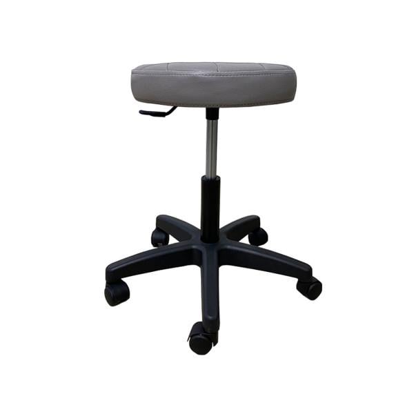 Стілець для майстра без спинки Йола на чорній ніжці Сірий