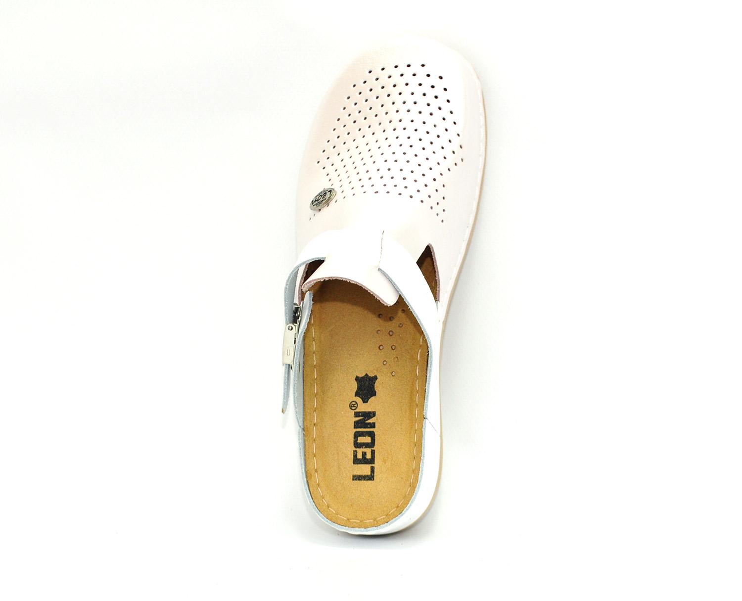 Женские сабо кожаные Leon 900 р. 41 Перламутровый - фото 4