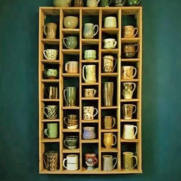 Полка для кружек из дерева Дардали Карри (СДК-009103)