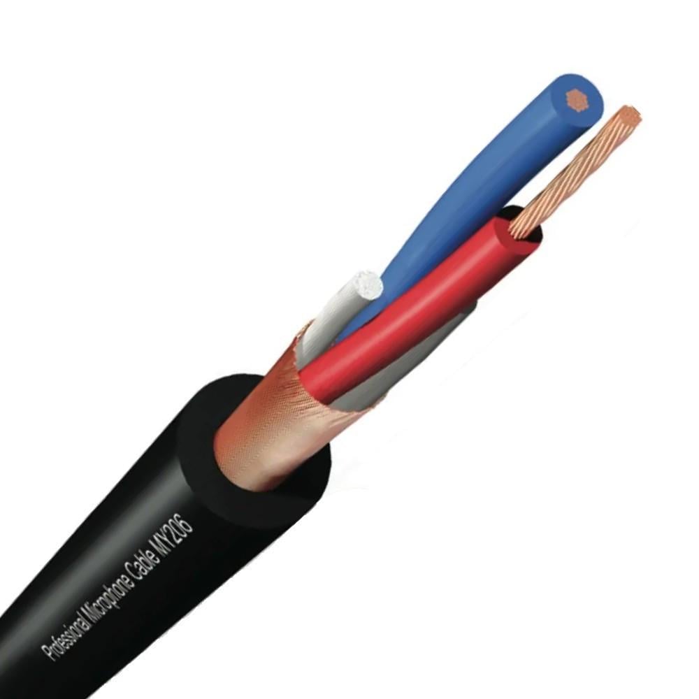 Кабель микрофонный профессиональный Klotz MY206SW 2х0,22 мм2 AWG24 1 м ∅ 6,15 мм Черный (000000378)