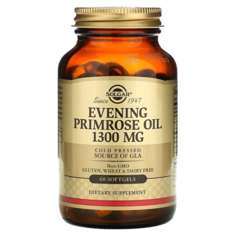 Натуральная добавка Solgar Evening Primrose Oil 1300 мг 60 капс. (SOL-01057)