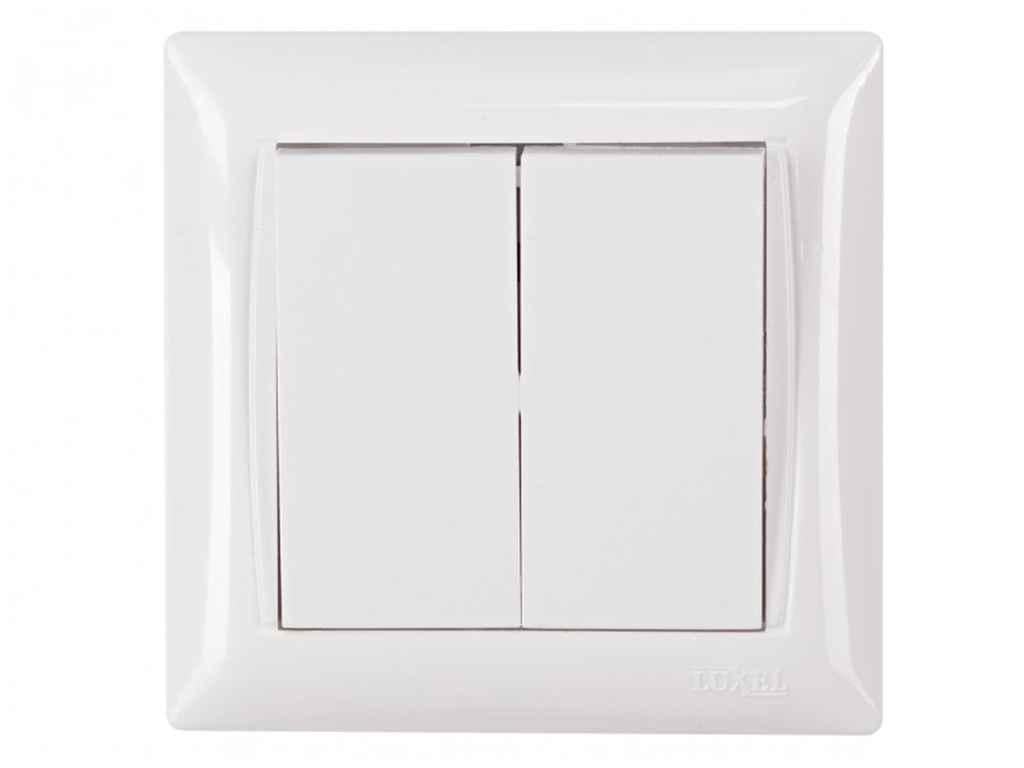 Выключатель Luxel двойной PRIMERA 3003 (1017666)