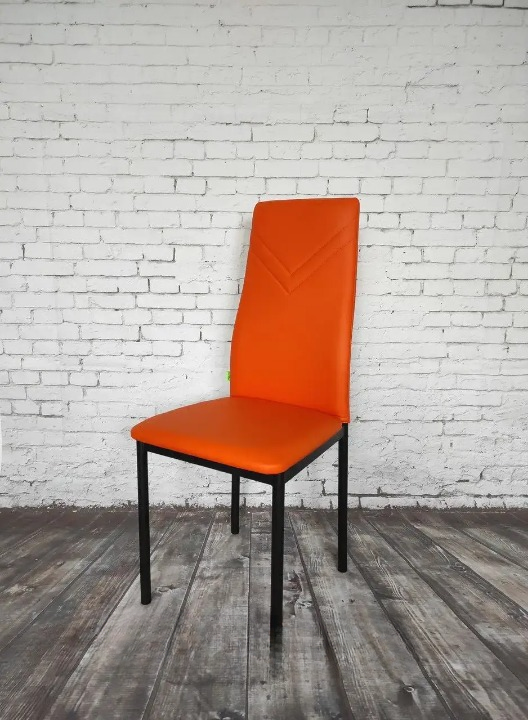 Кухонний стілець Вікторі 40х40х98 см Помаранчевий/Чорний (28373782)