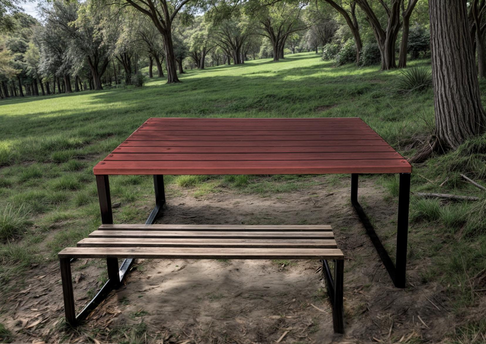 Стіл садовий Tobi Sho Грід у стилі Лофт 3000х700х800 мм Черешня - фото 2