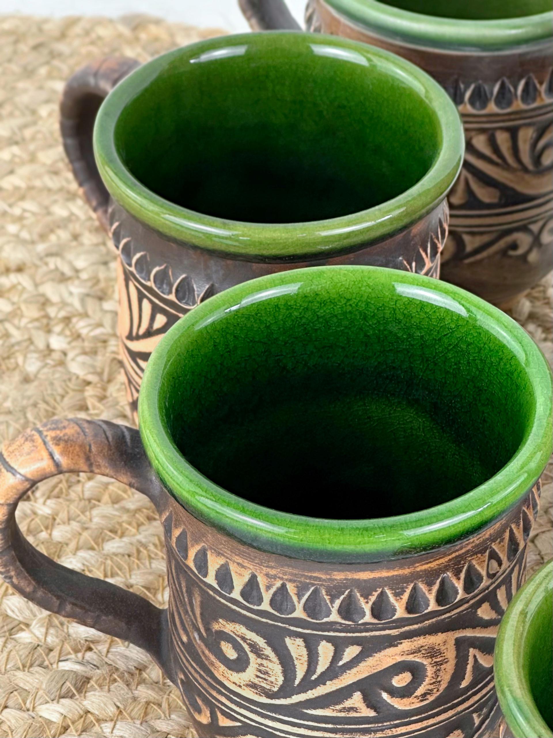 Набір глиняного посуду для компоту Гражда на 6 чоловік Коричневий (17019-29) - фото 6