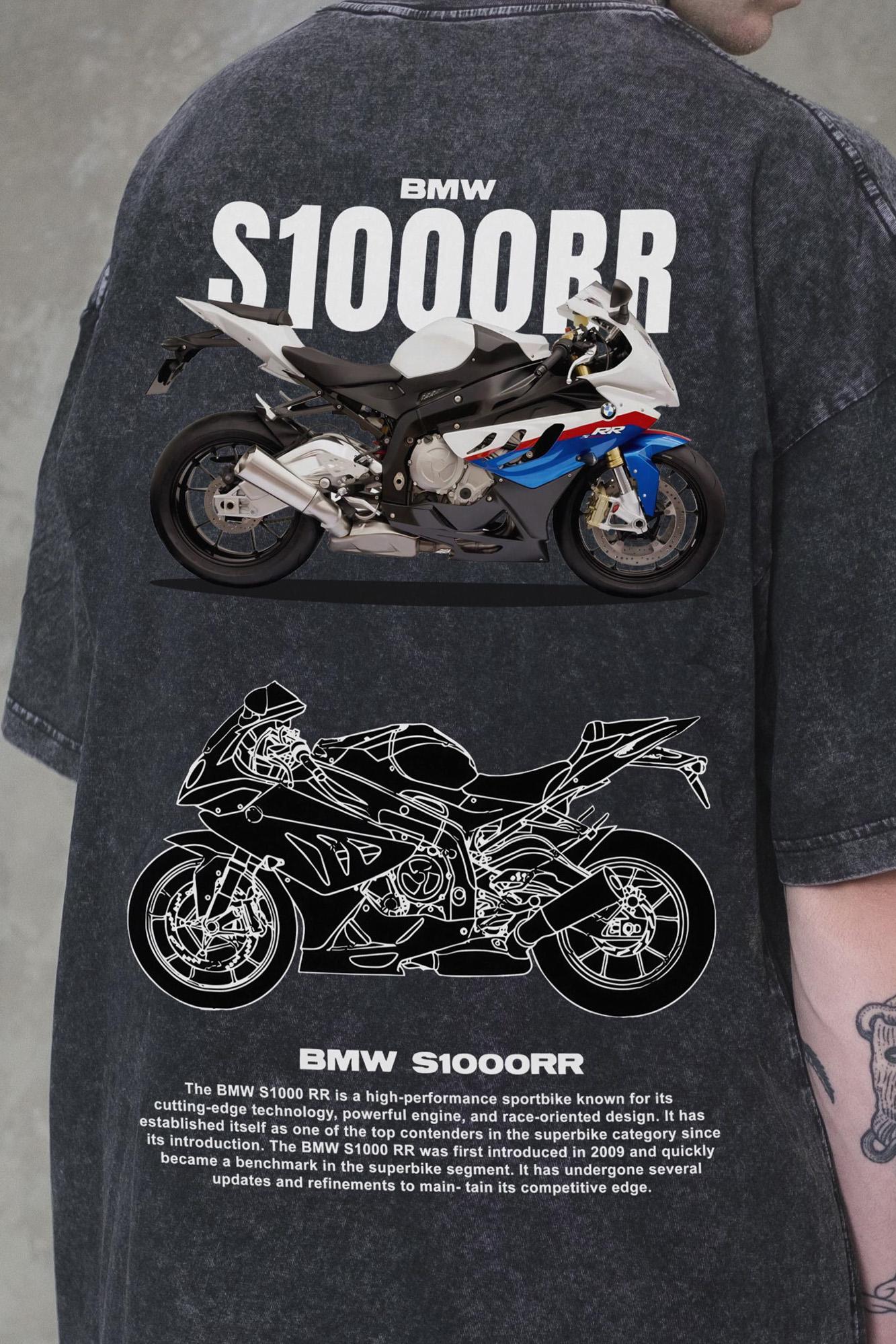 Футболка оверсайз Without Washed S1000RR S/M Black (S/M8056380 8056381) - фото 2