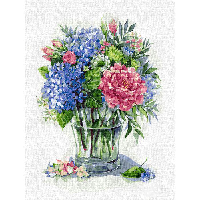 Картина по номерам Идейка Лазурная гортензия 30х40см(KHO2965)