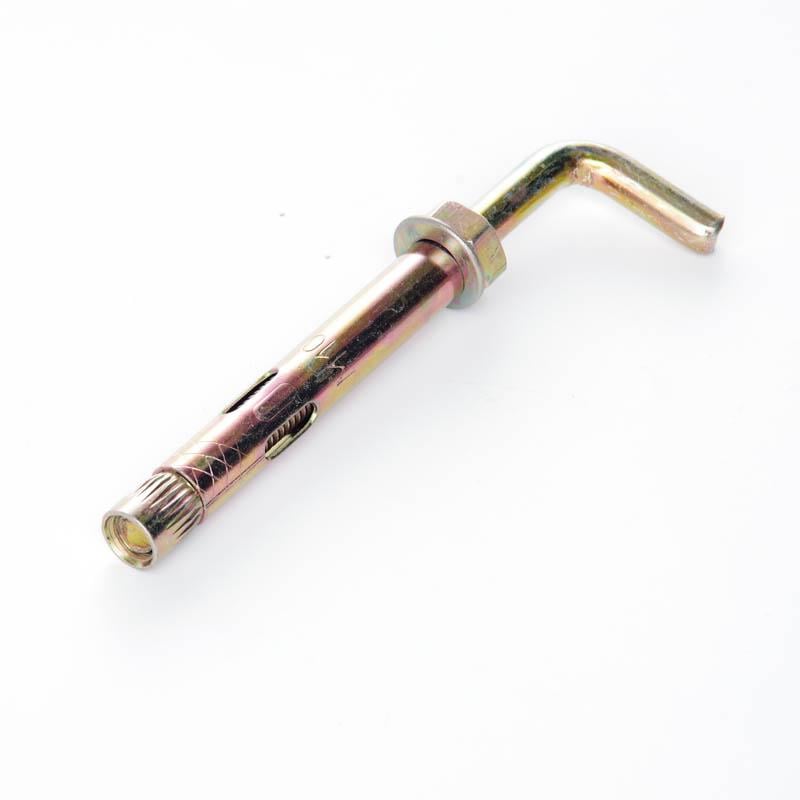 Анкер Apro с кожухом и гайкой с L-крюком М8/10х80 цинк желтый 5 шт. (CLRL0810080)