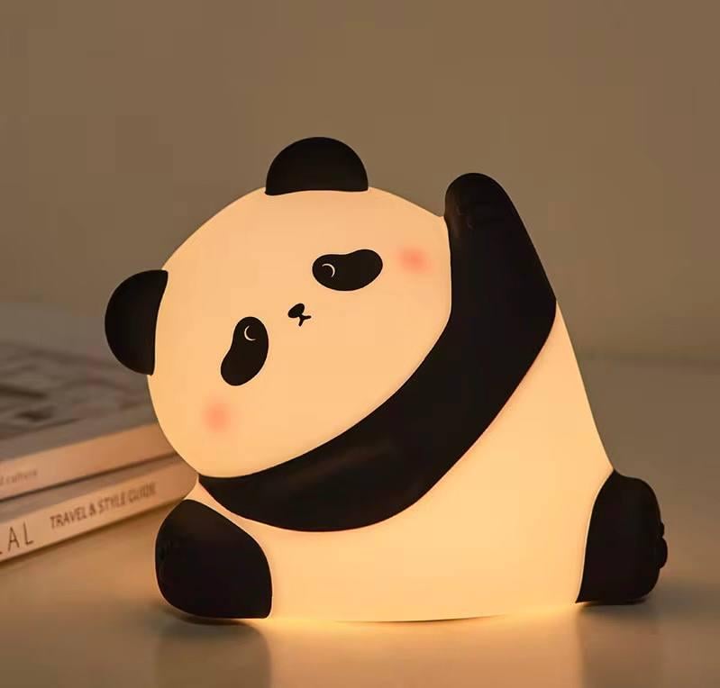 Нічник дитячий силіконовий Панда м'який сенсорний з акумулятором (S02) Нічник дитячий силіконовий Панда м'який сенсорний з акумулятором (S02)