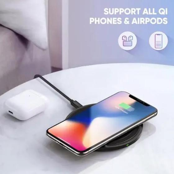 Зарядка беспроводная UGREEN ED032 10W Qi Wireless Charging Pad Черный (1862793038) - фото 2