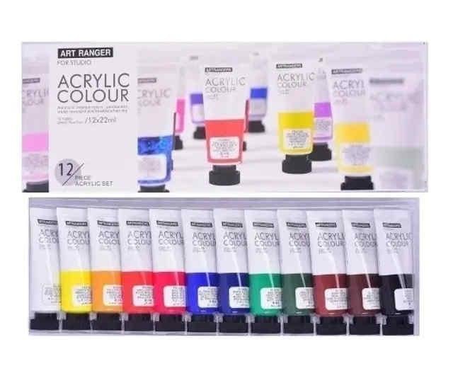 Акриловые краски ART RANGER 12 цветов по 22 мл