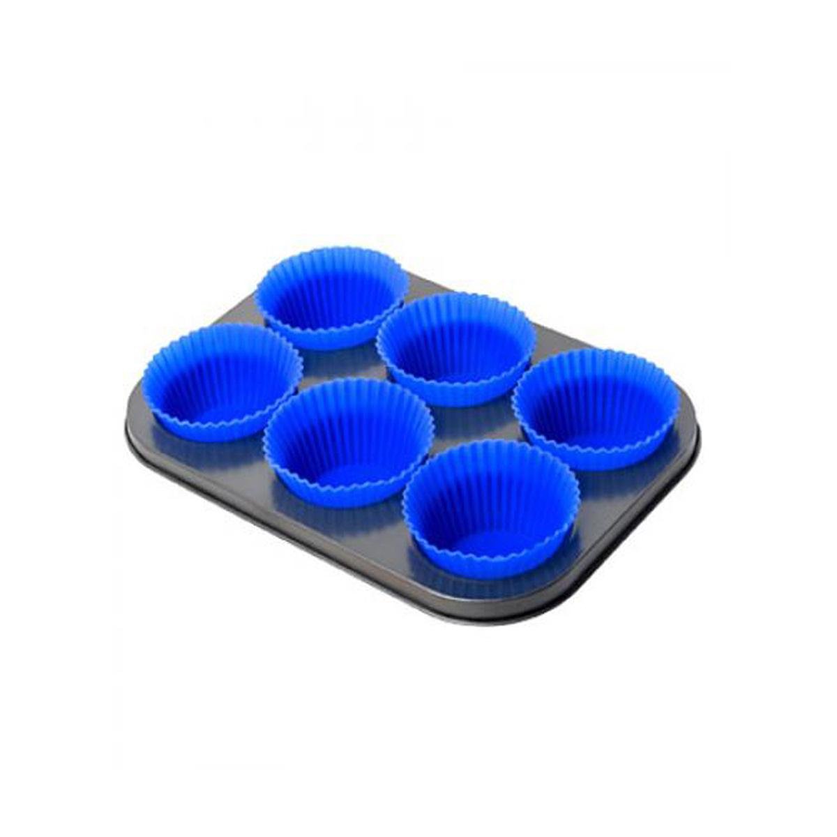 Форма для випікання кексів Stenson із силіконовими формами 6 шт. (MH-0556)