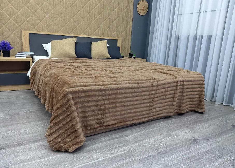 Покрывало из плюша VIP Шарпей в полоску 200х230 см Карамельный (87-146) - фото 6 Покрывало из плюша VIP Шарпей в полоску 200х230 см Карамельный (87-146) - фото 6