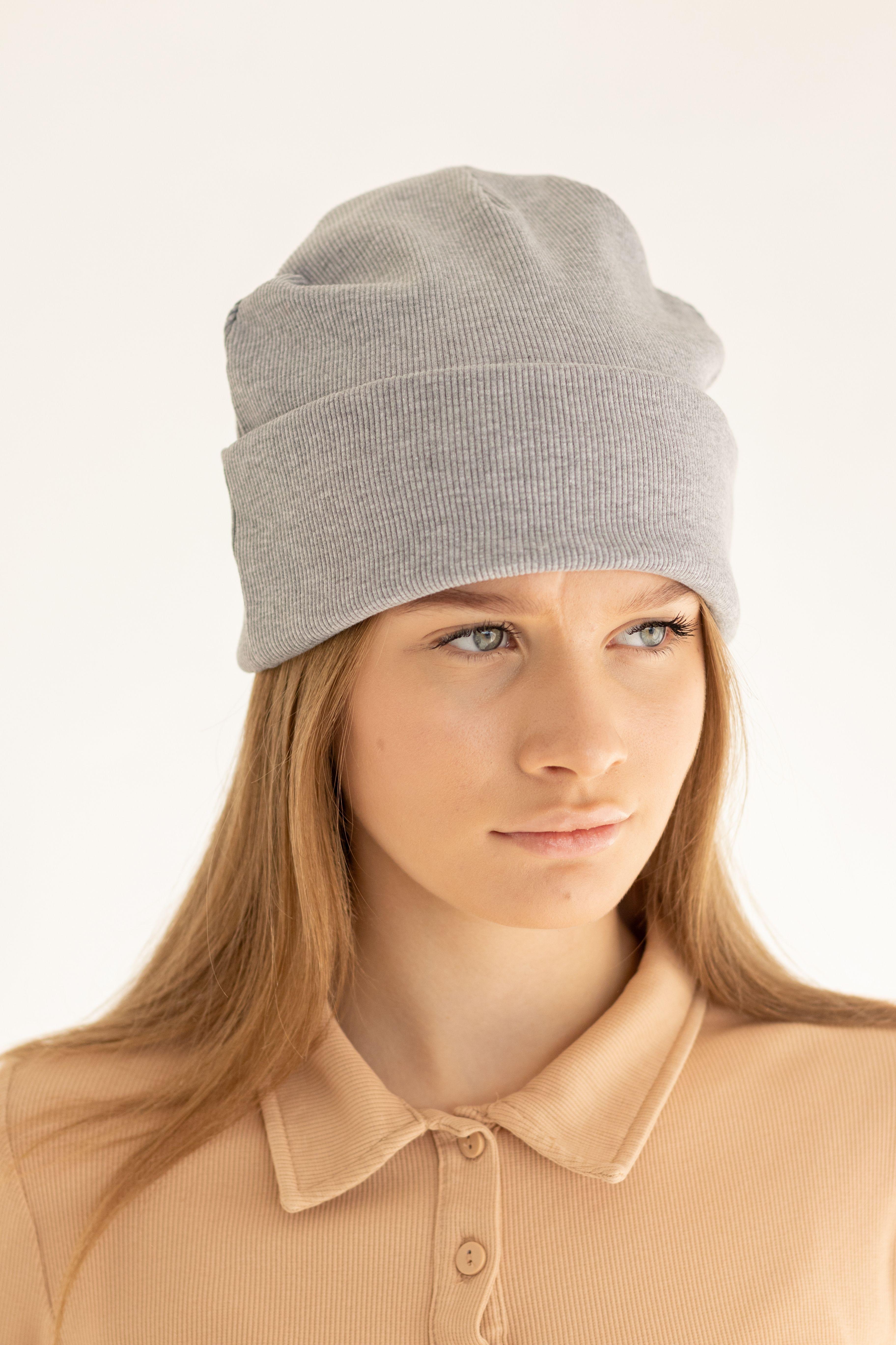 Шапка в рубчик D.Hats Сірий