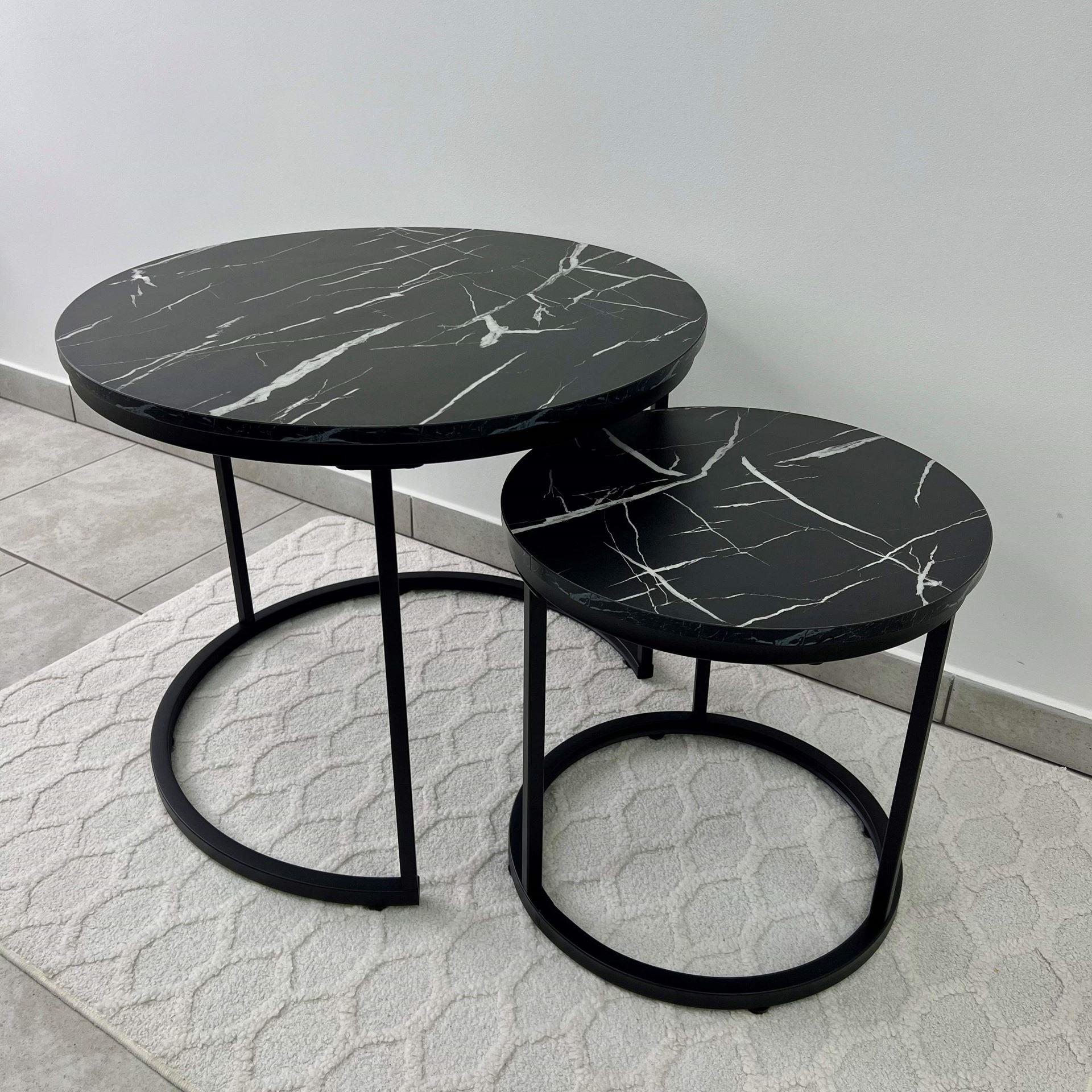 Комплект столиков Luminaria TWIN 2шт. мрамор Черный (29332077)