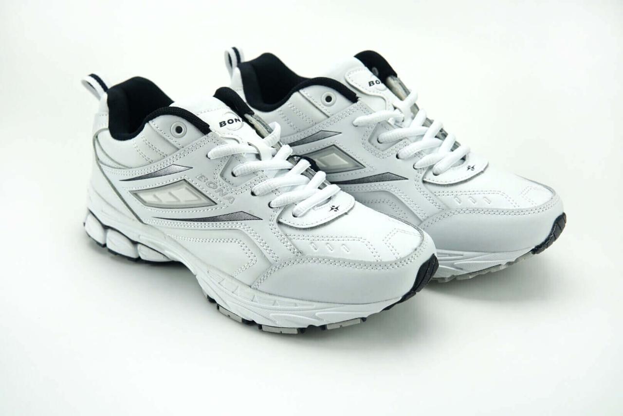 Кросівки чоловічі Bona 733А шкіра р. 44 Білий (02400) - фото 3 Кросівки чоловічі Bona 733А шкіра р. 44 Білий (02400) - фото 3