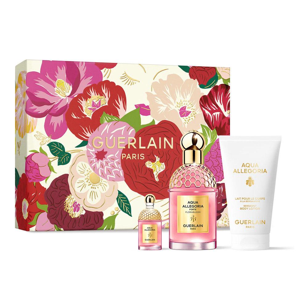 Подарочный набор для женщин Guerlain Aqua Allegoria Florabloom Forte парфюмированная вода 75 мл и 7,5 мл/лосьон для тела 75 мл (380715)