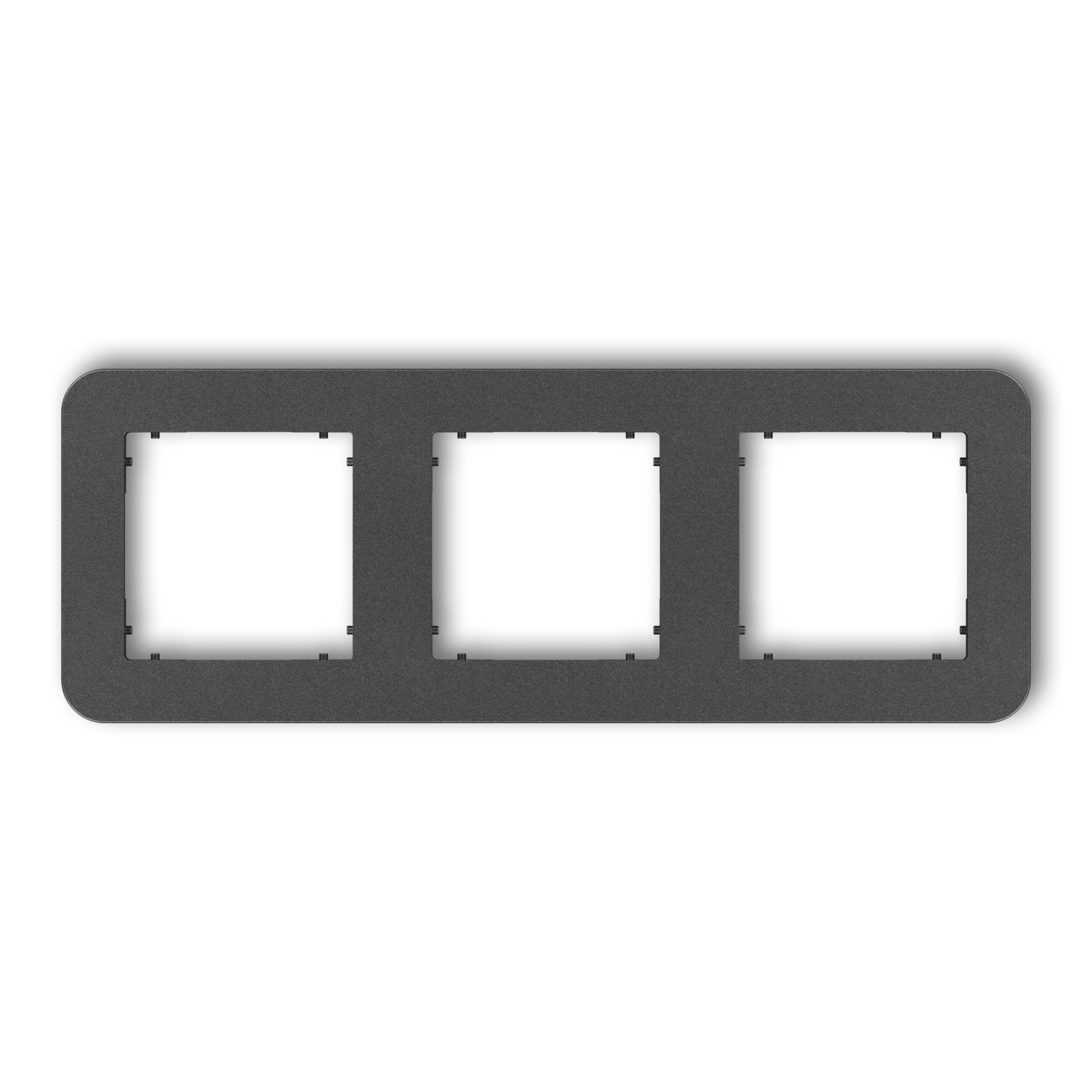 Рамка потрійна універсальна закруглена Karlik Mini Графітовий (11MRTZ-3)