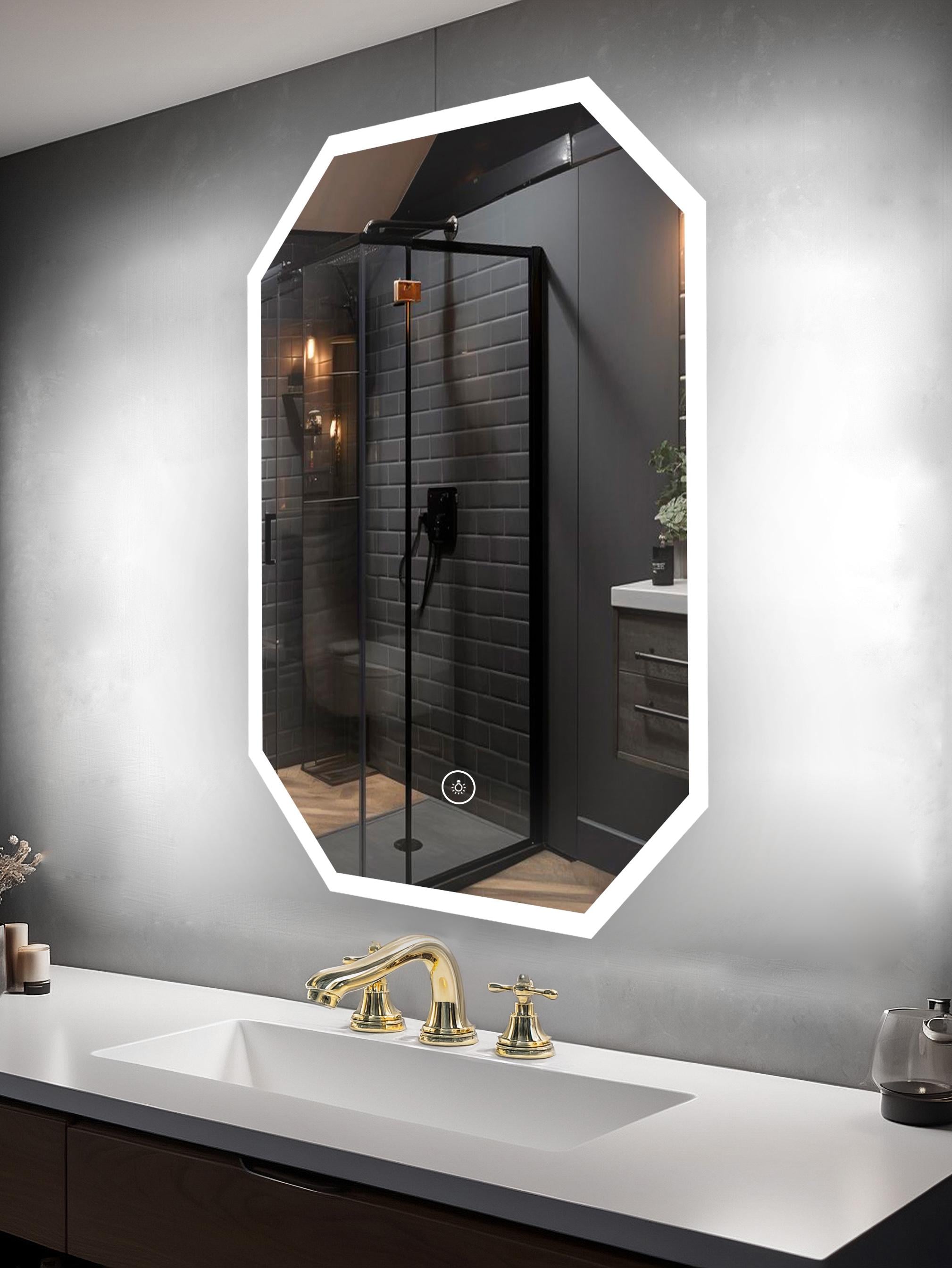 Зеркало для ванной комнаты настенное BRS с подсветкой LED 50х70 см (484461394)