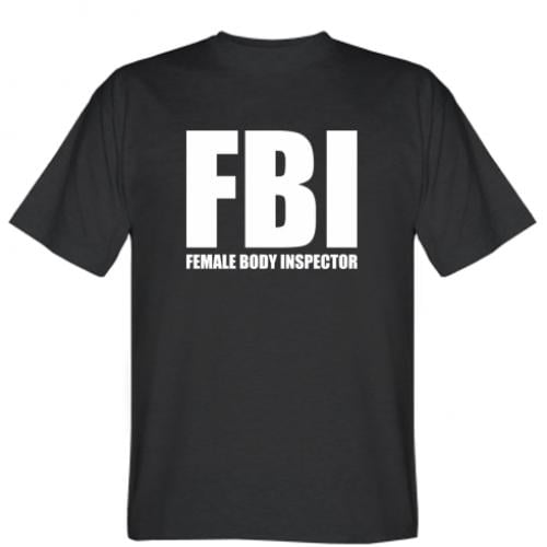 Футболка мужская FBI - Female Body Inspector M Черный (12192928-2-177775-M)