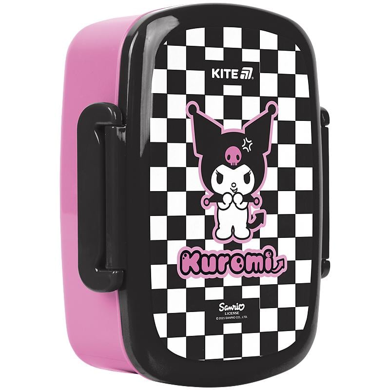 Ланчбокс для еды KITE Kuromi НК25-163-2 с принадлежностями и дополнительной емкостью 750 мл (70928)