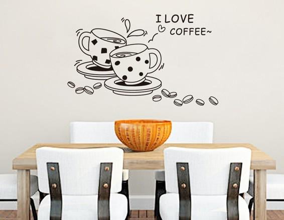 Наклейка интерьерная на стену Green Life Кофе 60х100 см (JM8268)