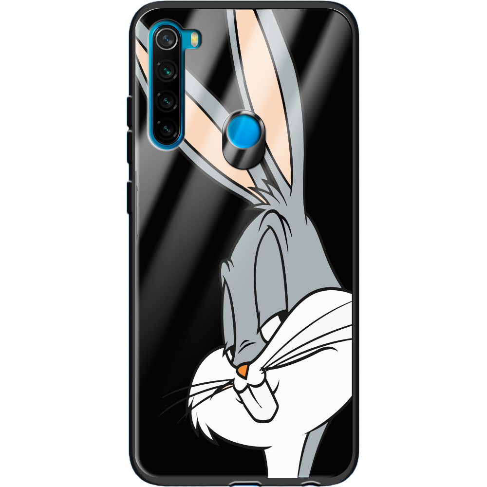 Чехол Boxface Xiaomi Redmi Note 8 Lucky Rabbit Черный силикон со стеклом (38214-bk81-38351)