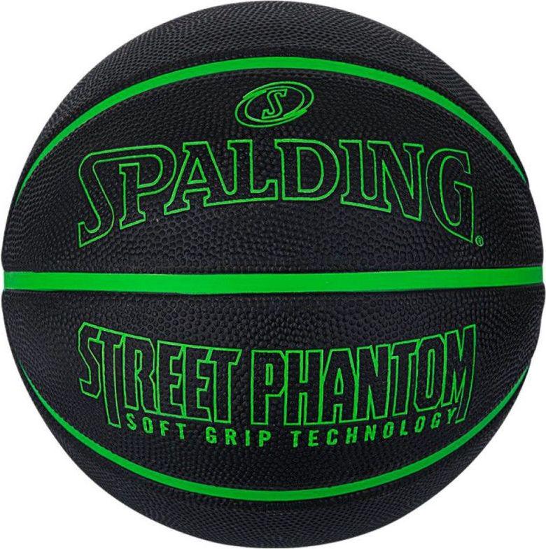 Баскетбольный мяч Spalding STREET PHANTOM р. 7 Черно-зеленый (84384Z)