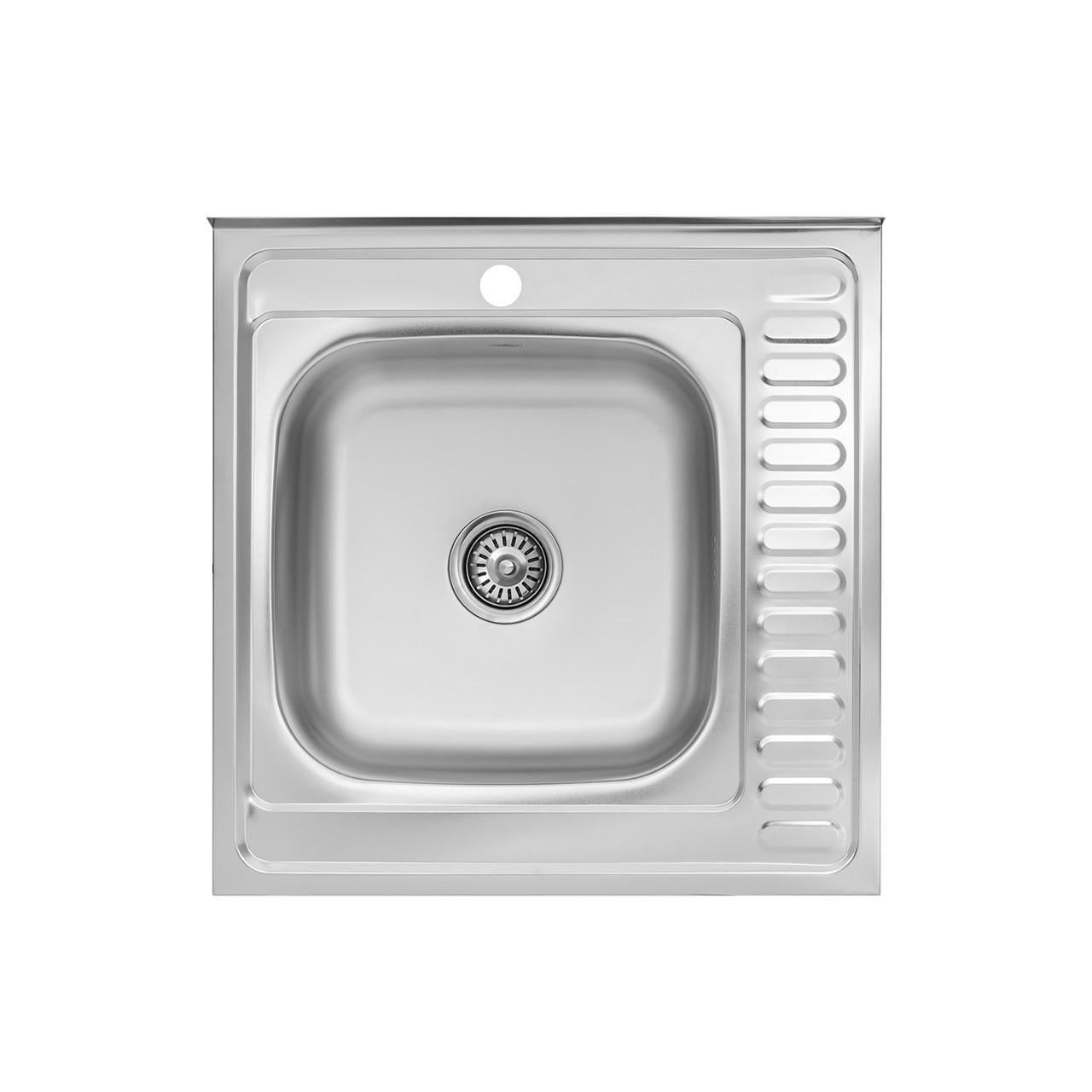Мойка для кухни накладна Kroner KRP Satin 6060L 0,6 мм