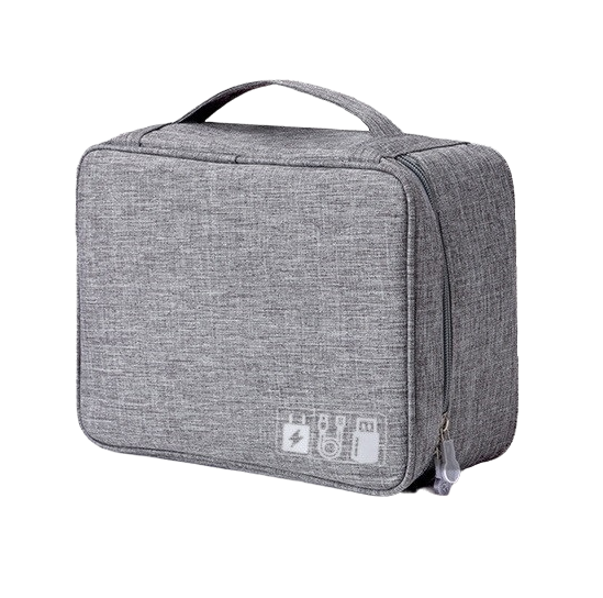 Дорожный органайзер для кабелей и зарядных устройств 24,5х18х10 см Серый (ОД-110-5) - фото 1 Дорожный органайзер для кабелей и зарядных устройств 24,5х18х10 см Серый (ОД-110-5) - фото 1