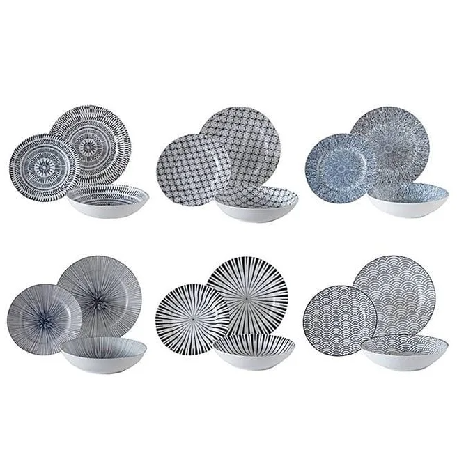 Набор тарелок керамических Flora Seoul 18 шт. (45262)
