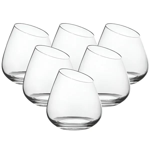 Набор стеклянных стаканов Stunning для холодных и горячих напитков 6 шт. 450 мл Прозрачный (HP-16-21)