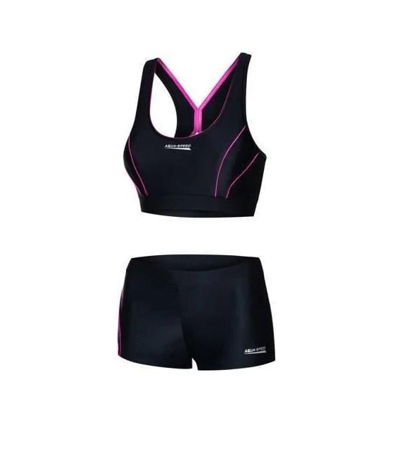 Купальник роздельный женский Aqua Speed FIONA 6456 S Черный/Розовый (348-19 36)
