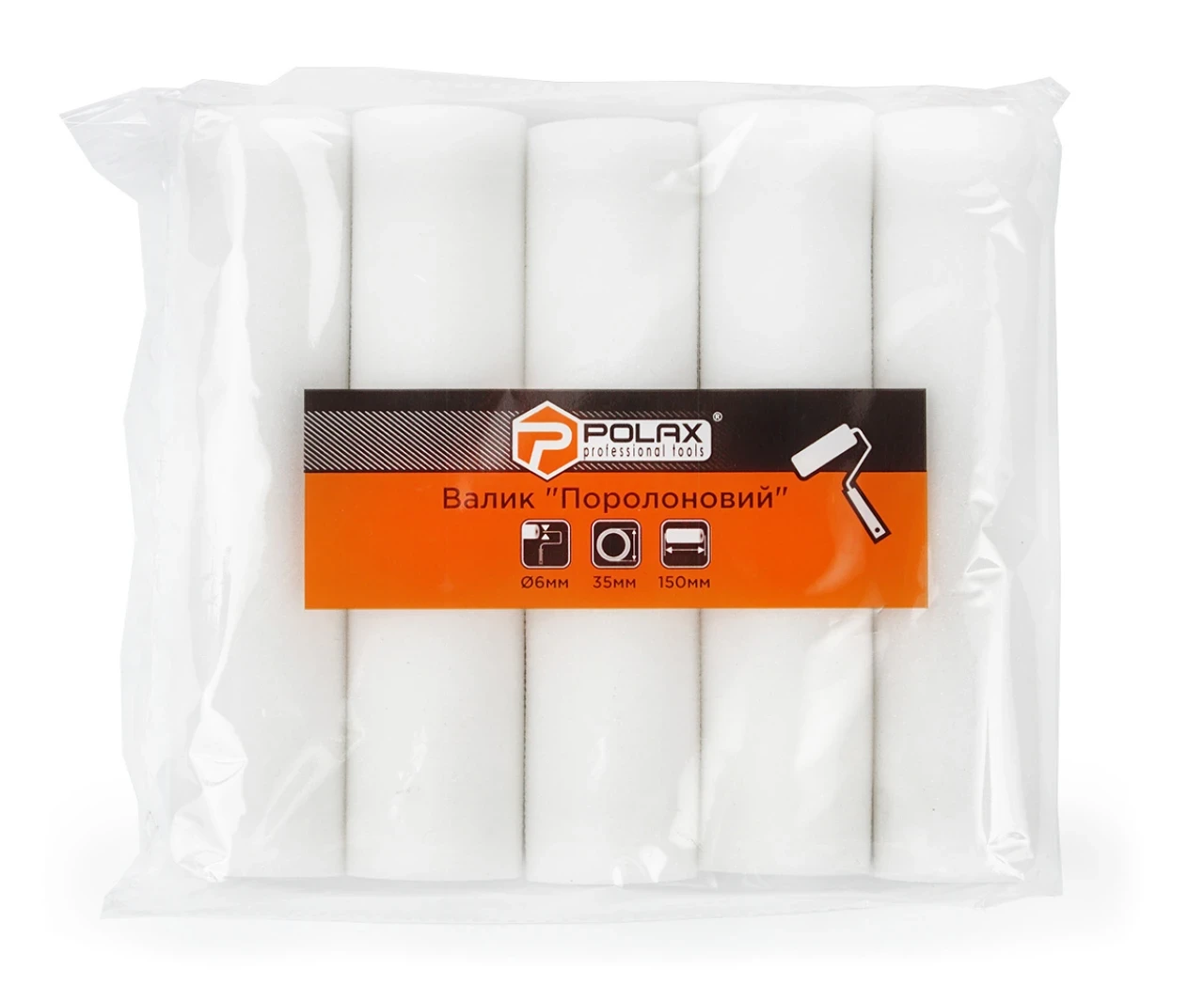 Валик Поролон 6x35x150 мм 5 шт. (2415843795) - фото 2 Валик Поролон 6x35x150 мм 5 шт. (2415843795) - фото 2