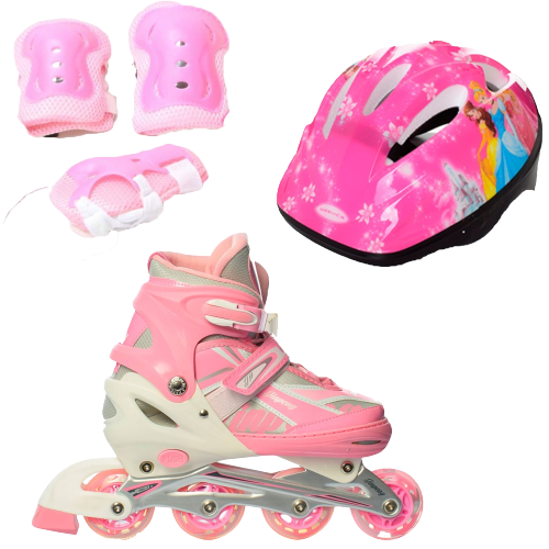 Ролики детские Rider Combo Disney защита и шлем р. 39-42 Princess Pink (2T3007E) Ролики детские Rider Combo Disney защита и шлем р. 39-42 Princess Pink (2T3007E)