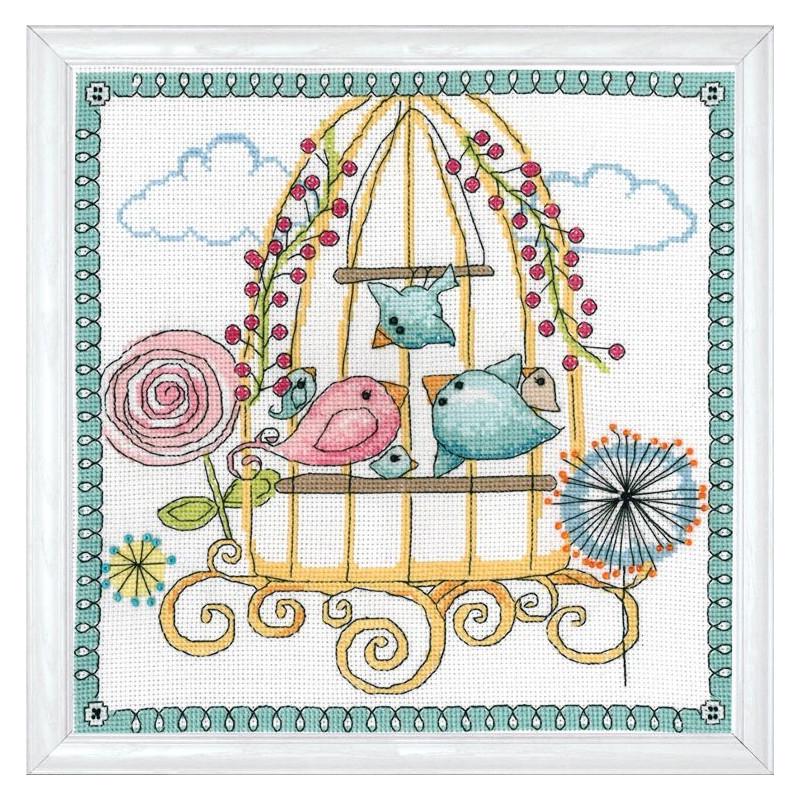 Набор для вышивания крестиком Design Works 2913 Birdcage (19073)