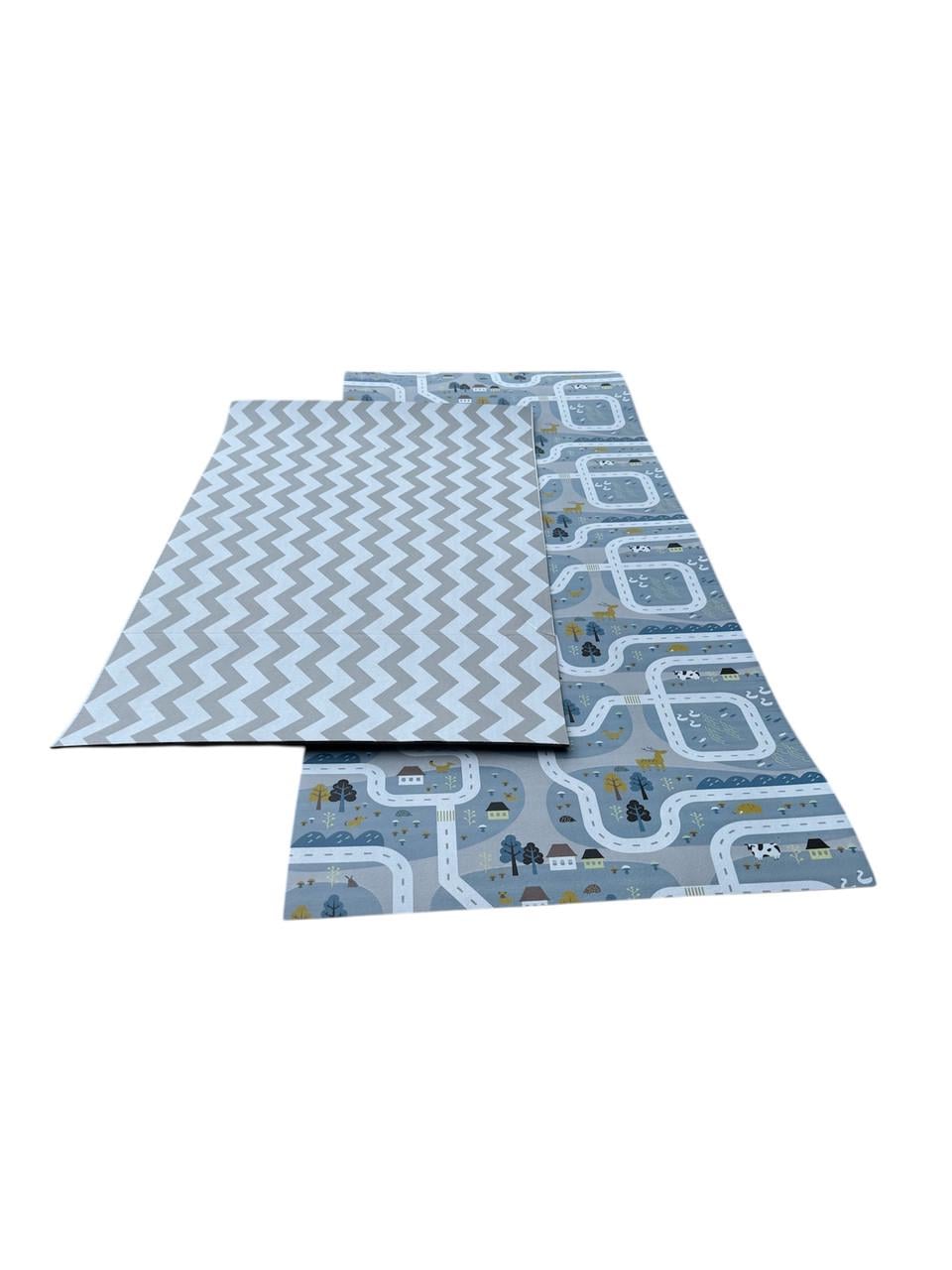 Килимок дитячий Termoizol Лісове містечко/Хвиля двосторонній товщина 8 мм 120х350 см