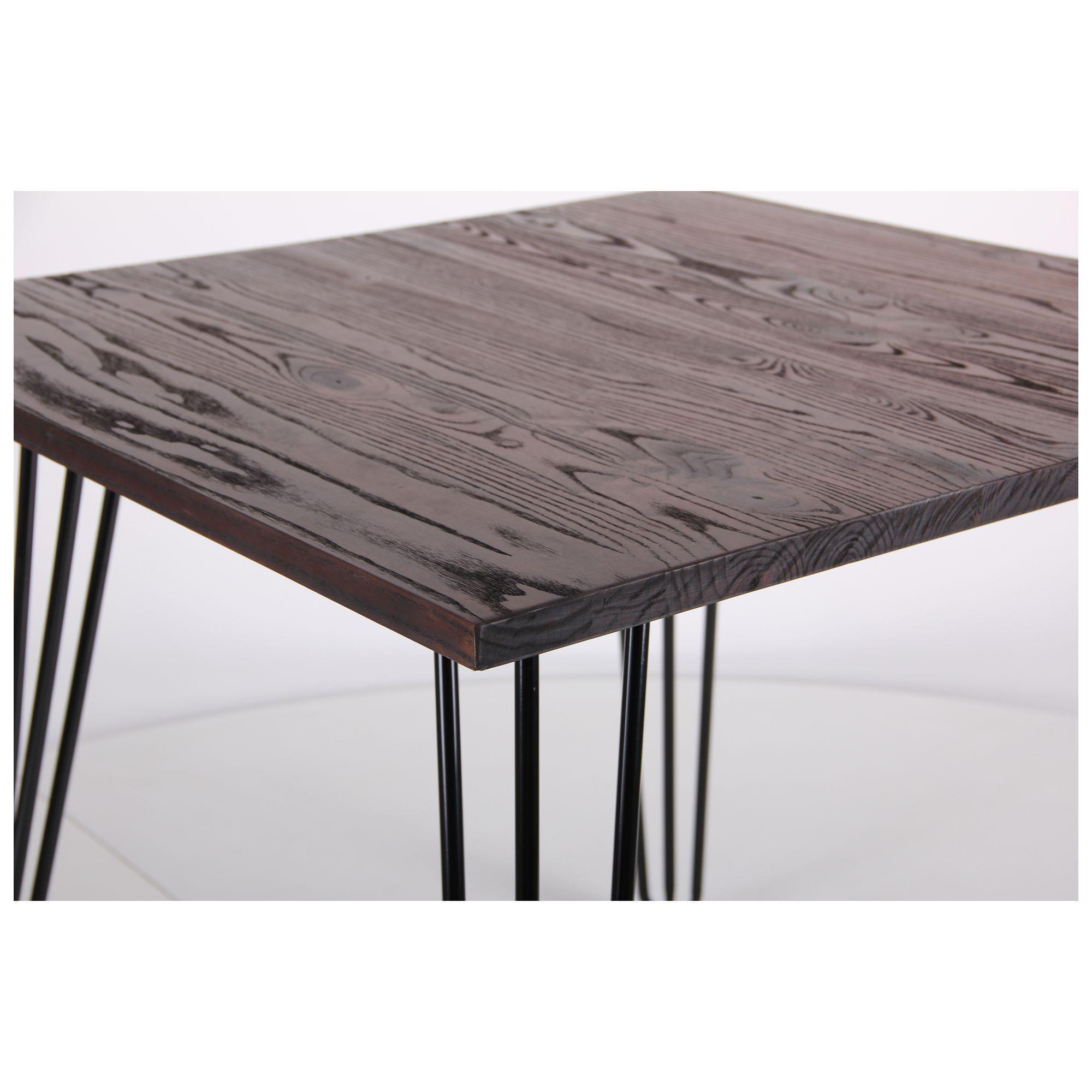 Стіл обідній AMF Smith 1200х750х600 сталь Чорний/Коричневий - фото 4 Стіл обідній AMF Smith 1200х750х600 сталь Чорний/Коричневий - фото 4