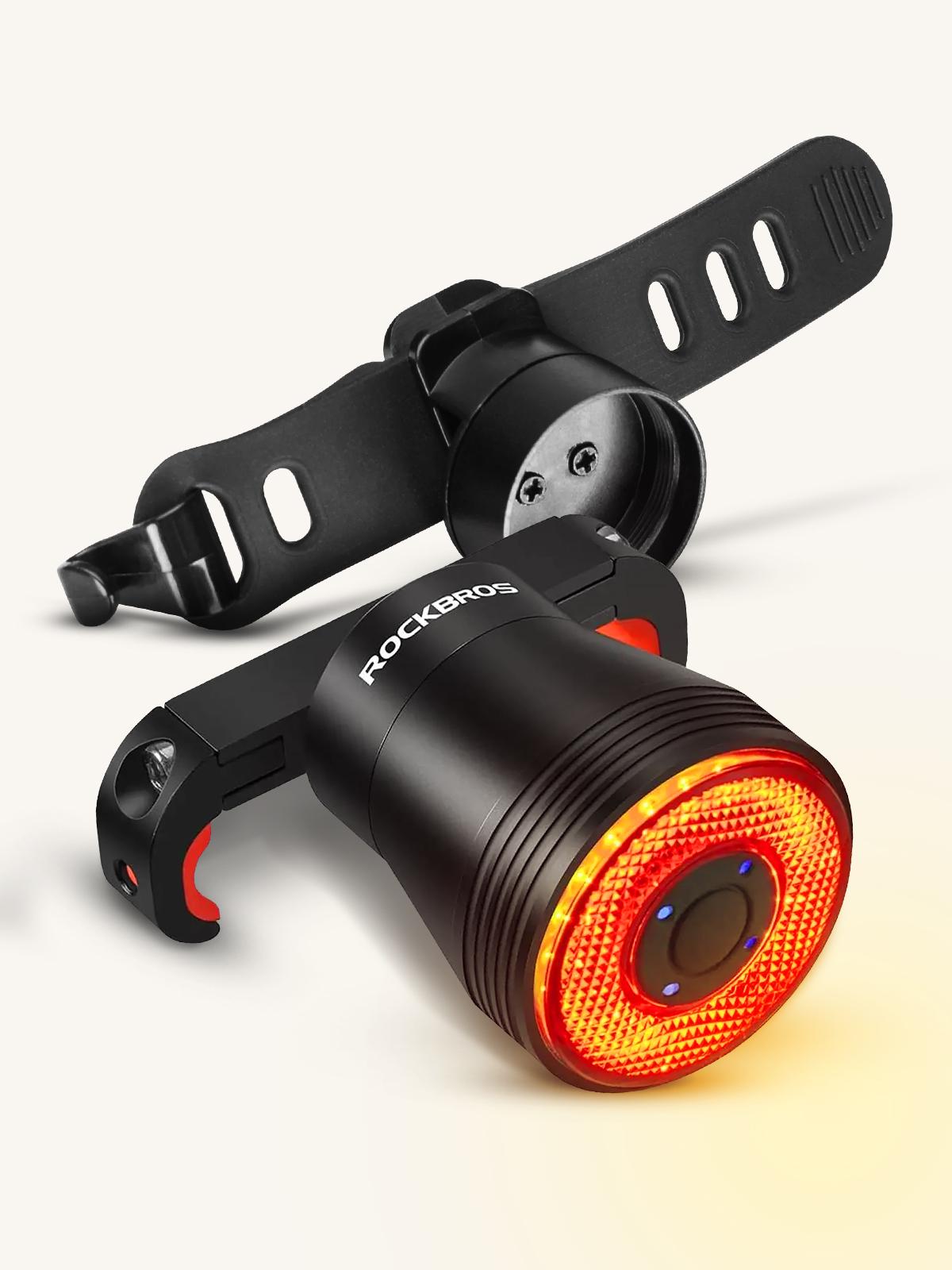 Задний фонарь на велосипед ROCKBROS на аккумуляторе 400 мАч водонепроницаемая велофара Черный (73540)