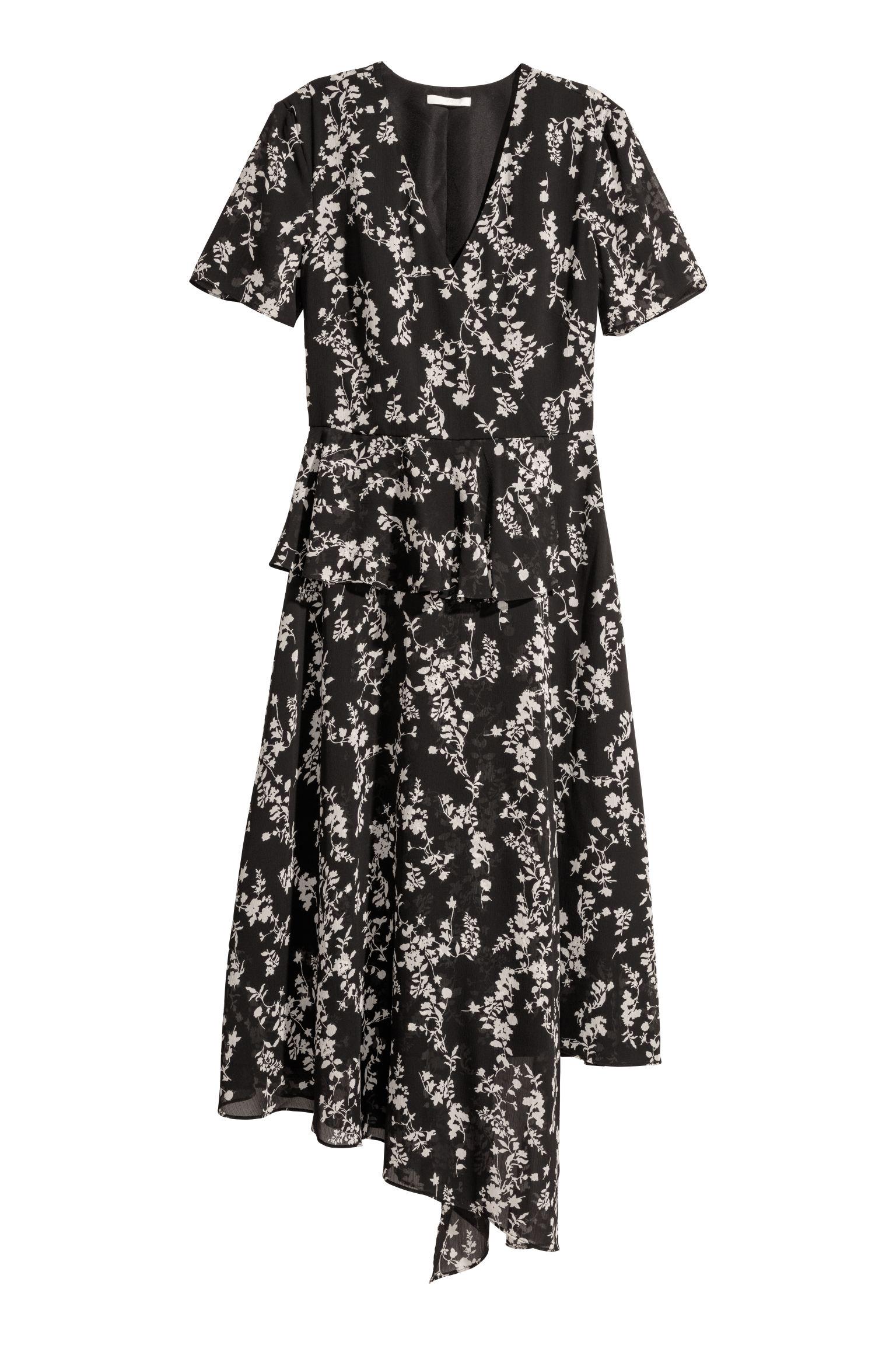 Платье H&M Цветы р. 36 Черный (1711620978)