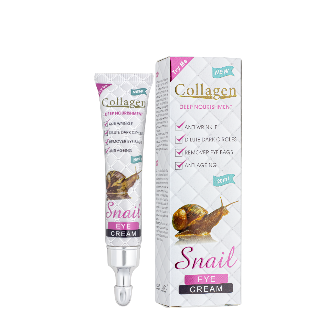 Крем для кожи вокруг глаз Collagen Snail PM6913 антивозрастной с муцином улитки 20 мл