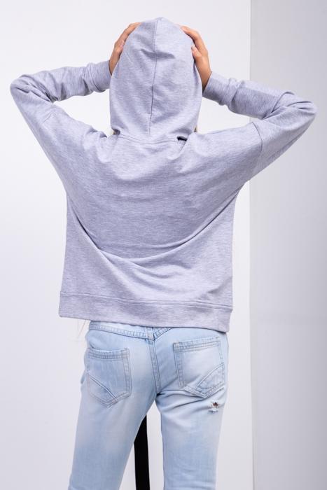 Свитшот для девочки подростка Diва с капюшоном 158 см Серый (23033) - фото 2 Свитшот для девочки подростка Diва с капюшоном 158 см Серый (23033) - фото 2