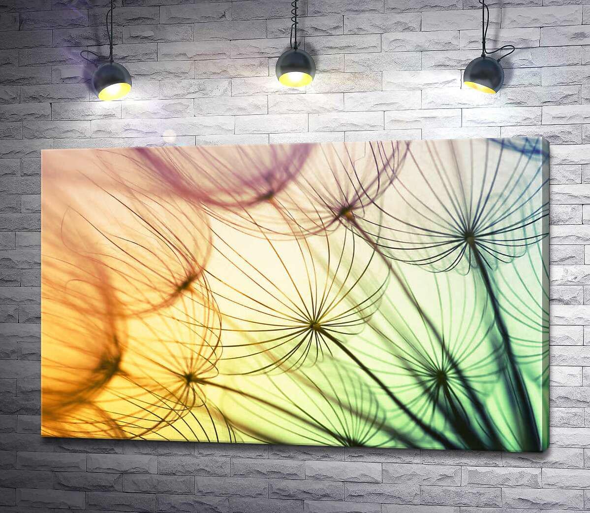 Картина ArtPoster Парашютики одуванчика на фоне закатного неба 130x83 см Модуль №1 (004525)