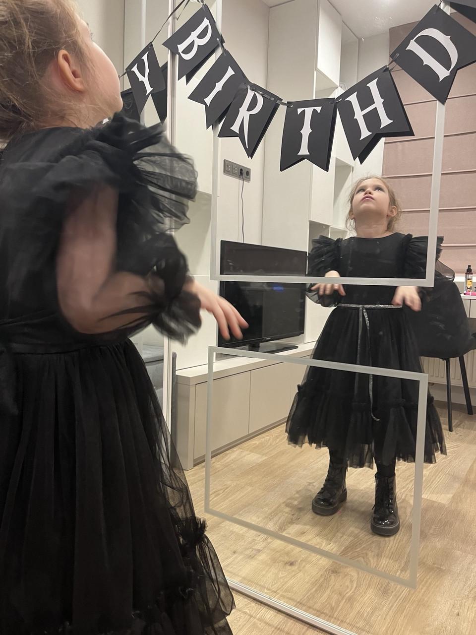 Платье праздничное для девочки Венздей 110 см Черный (2241784552) - фото 3 Платье праздничное для девочки Венздей 110 см Черный (2241784552) - фото 3