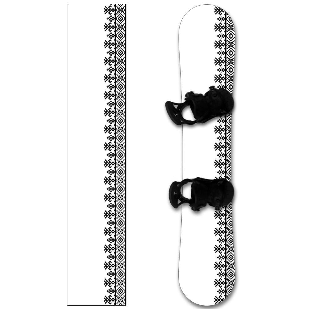 Наклейка на сноуборд Вышиванка белая (арт. bord_1346)